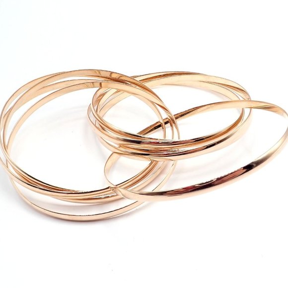 Authentic! Tiffany & Co 18k Rose Gold 9 Row Melody Calife Picasso Large Bracelet - Picture 5 of 11